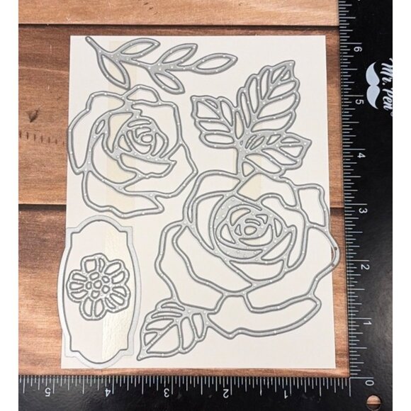 Stampin Up! 140619 SIZZIX Rose Garden Thinlits Die Set FLORAL LEAF NATURE LOVE - Picture 3 of 3